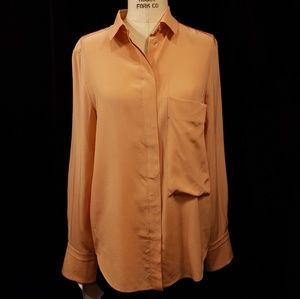 Oversized Designer Chloe' Long Sleeve Salmon Color Blouse